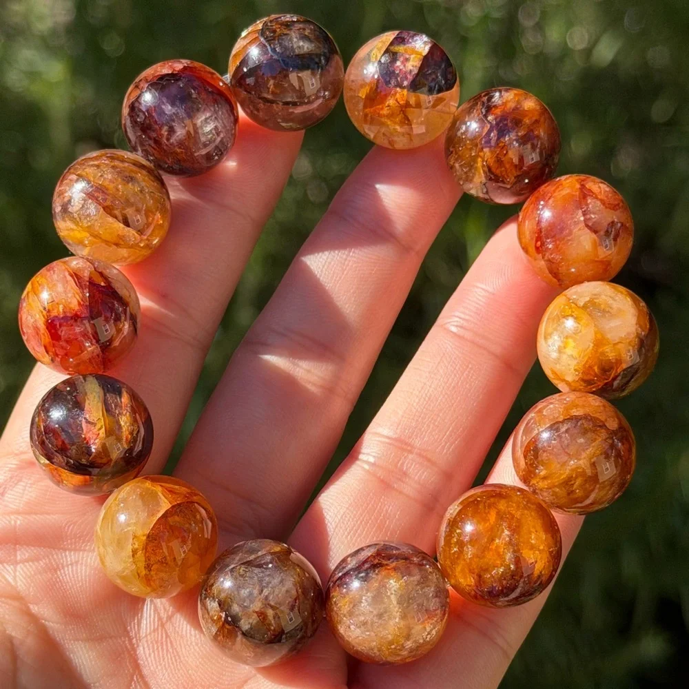 16.5mm stretchable dark golden healer bracelet 0595‎